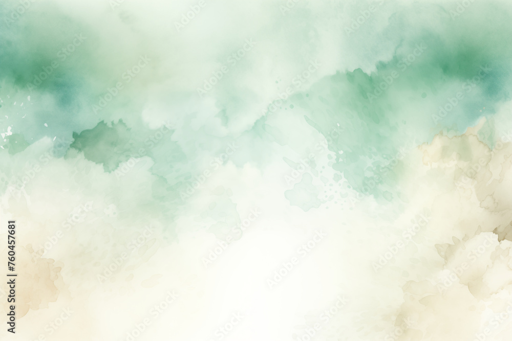 Tranquil Green Watercolor Background