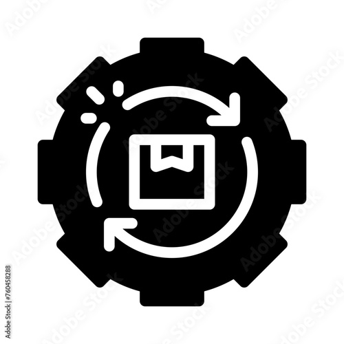 supply chain glyph icon