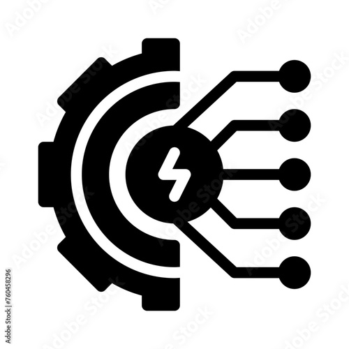technological glyph icon