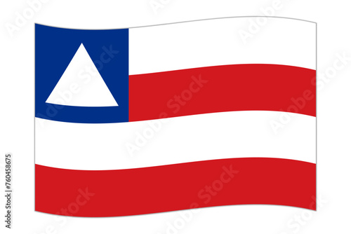 Waving flag of Bahia. Vector illustration. Free Download Waving flag of Bahia. Vector illustration. - GFXLoad