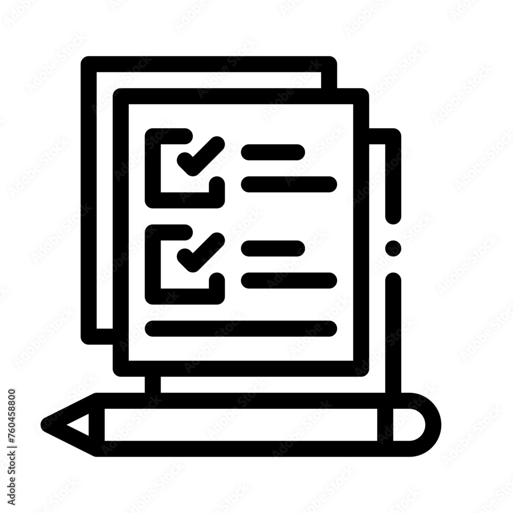 checklist line icon checklist line icon