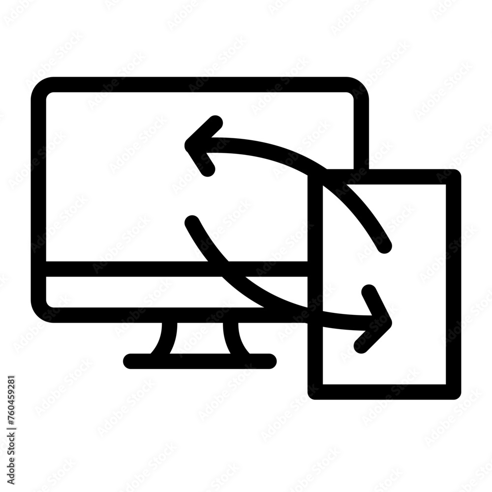 This is the Data Transfer icon from the UX and UI icon collection with an Outline style This is the Data Transfer icon from the UX and UI icon collection with an Outline style
