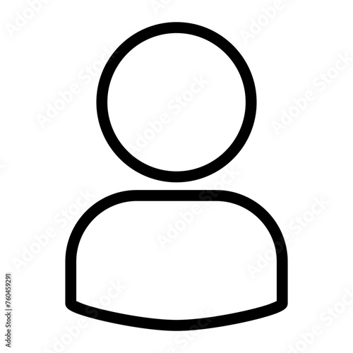 This is the Profile icon from the UX and UI icon collection with an Outline style