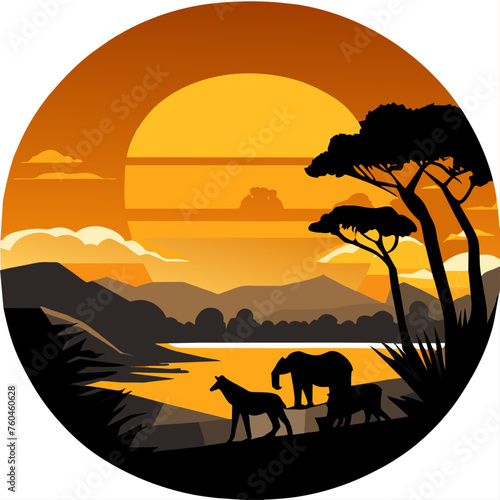 trend safari simple Design illustration