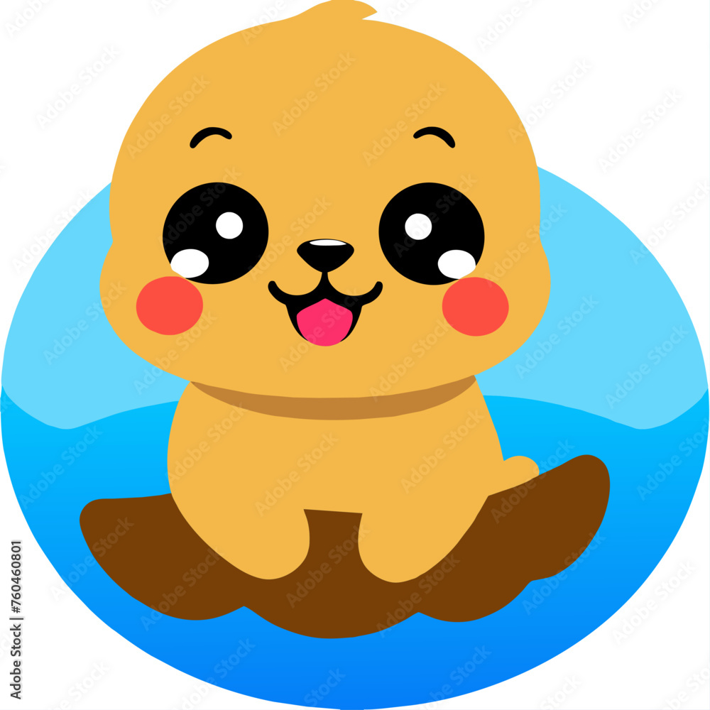 Obraz premium trend sea lions simple Design illustration