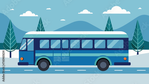 winter bus background and svg file