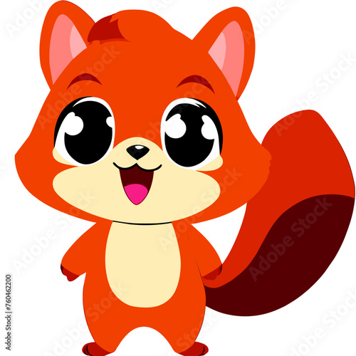 trend squirrel  simple Design illustration