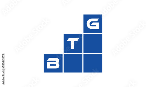 BTG initial letter financial logo design vector template. economics, growth, meter, range, profit, loan, graph, finance, benefits, economic, increase, arrow up, grade, grew up, topper, company, scale photo