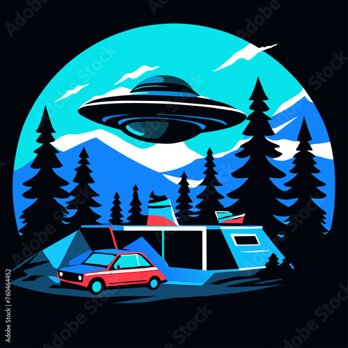 trend ufo simple Design illustration