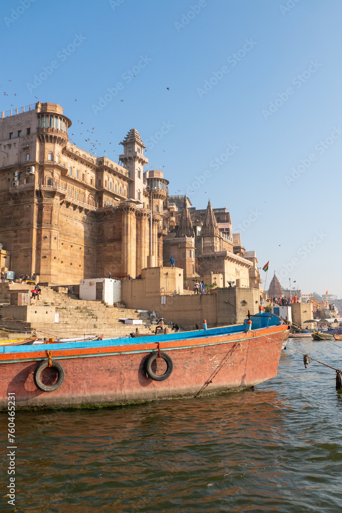 Riverfront landscape, is a city on the Ganges river in northern India that has a central place in the traditions of pilgrimage, death and mourning in the Hindu world