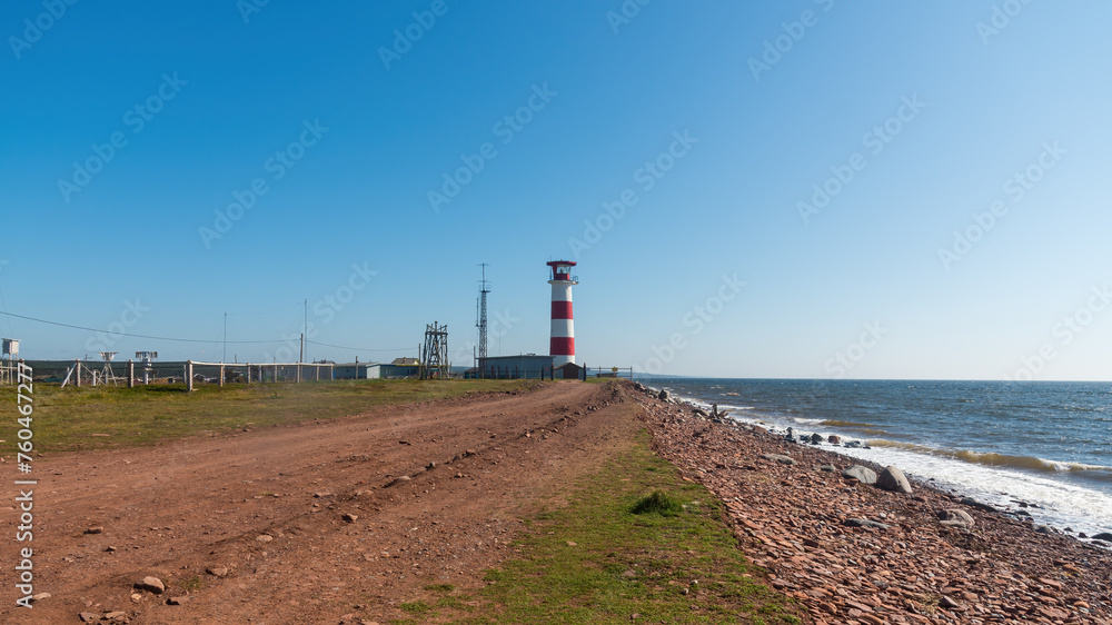 lighthouse on the White Sea coast of the Kola Peninsula lighthouse on the White Sea coast of the Kola Peninsula