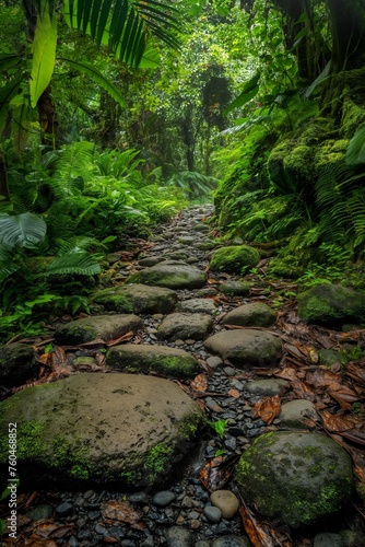 Path of national park rain forest rockwood photo