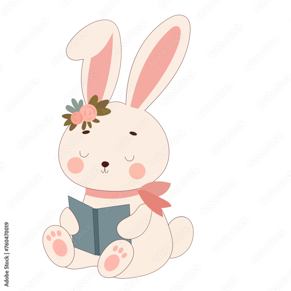Happy Easter Rabbit Icon. Cute Easter Bunny Mascot. Traditional Spring Holiday Decoration Rabbit Funny Character Symbol Illustration Art. Happy Easter Rabbit Icon. Cute Easter Bunny Mascot. Traditional Spring Holiday Decoration Rabbit Funny Character Symbol Illustration Art.