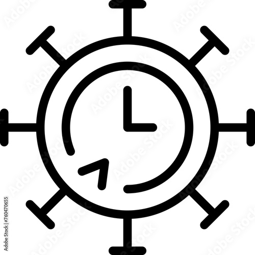 Incubation period line icon