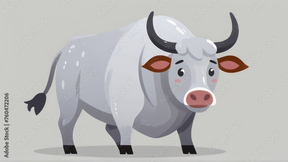 cow illustration on white background