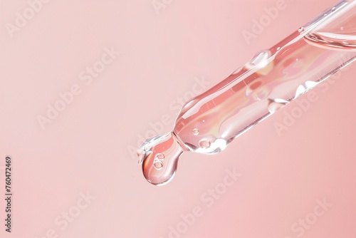 Translucent Face Serum Droplet Suspended in Air