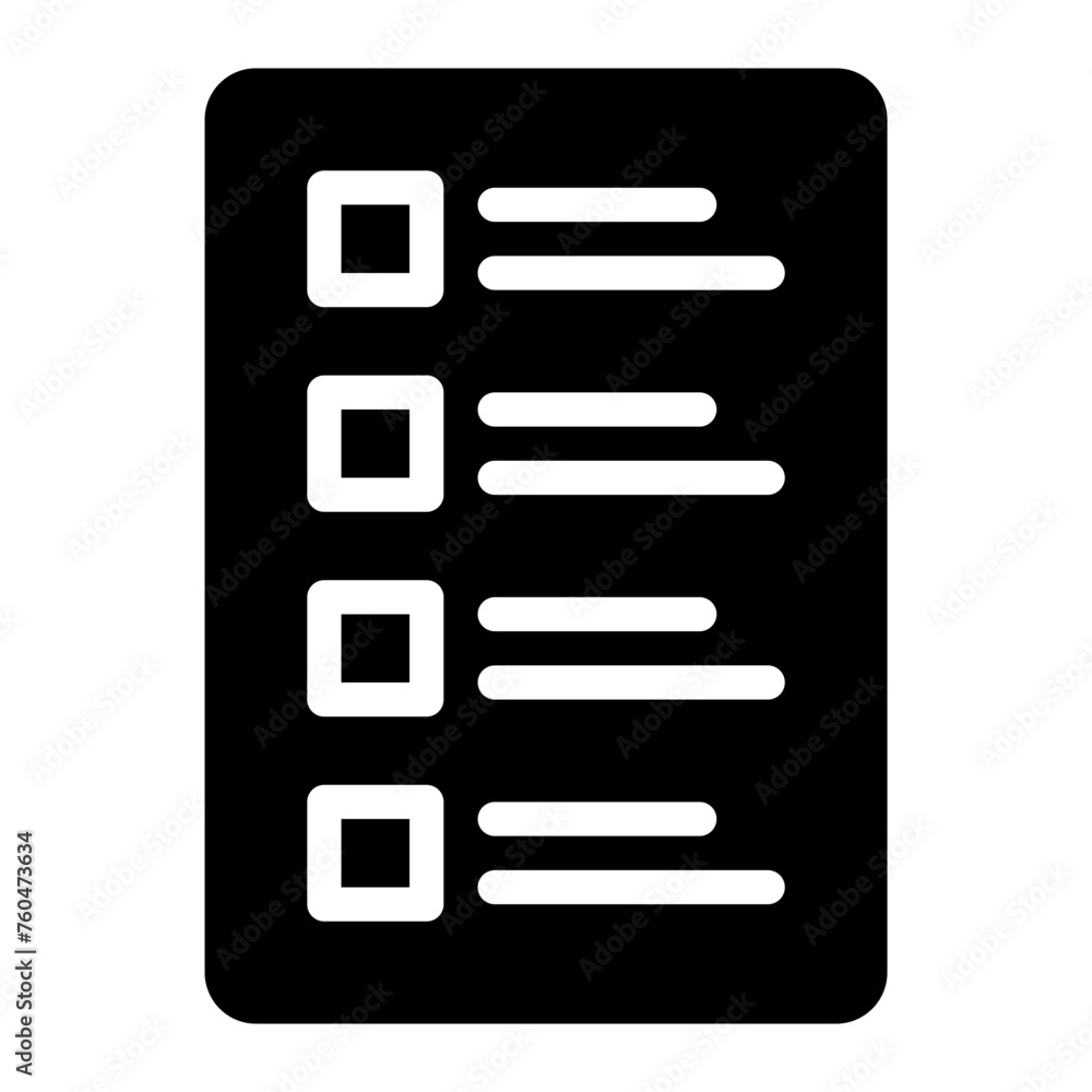 This is the Task List icon from the UX and UI icon collection with an solid style This is the Task List icon from the UX and UI icon collection with an solid style