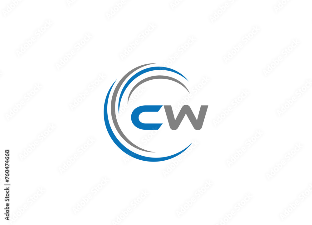 initial letter cw modern linked circle round lowercase logo pink initial letter cw modern linked circle round lowercase logo pink