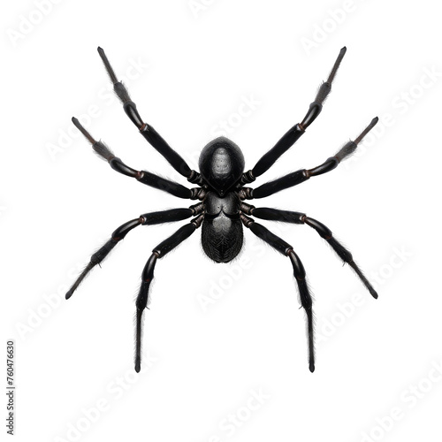 spider walking isolated on white