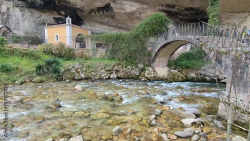 Virgen de la Cueva sanctuary, Sanctuary of the Virgin of the Cave, Infiesto, Piloña, Asturias, Spain, Europe photo