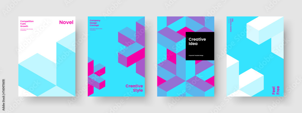 Modern Report Template. Isolated Book Cover Layout. Geometric Brochure Design. Banner. Poster. Flyer. Background. Business Presentation. Portfolio. Advertising. Pamphlet. Brand Identity. Catalog
