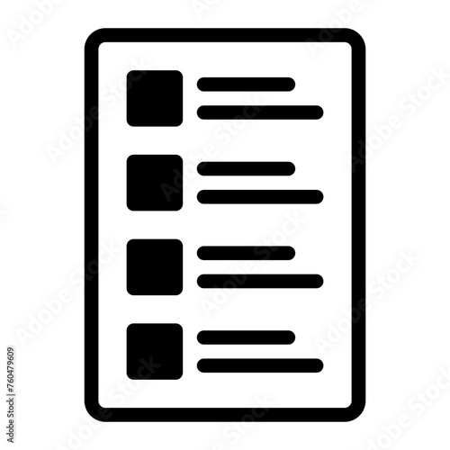 Fotografía This is the Task List icon from the UX and UI icon collection with an mixed styl