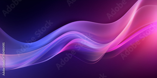 abstract purple background, Cosmic Waves Ethereal Purple Nebula Background, A vibrant purple and pink smoke wave against a dark black background, Generative AI 