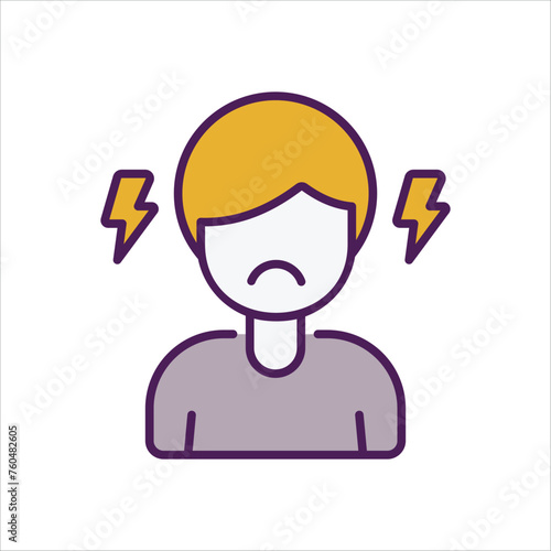 Irritability icon editable stock vector stock
