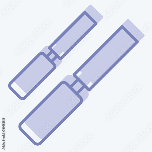 Icon Wood Chisel. related to Carpentry symbol. two tone style. simple design editable. simple illustration