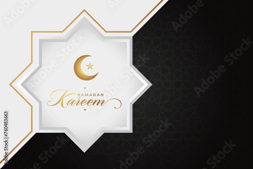 Vector elegant luxurious ramadan, eid al-fitr, islamic background decorative greeting card
