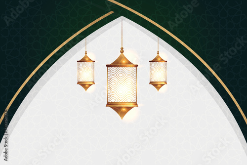 Vector elegant luxurious ramadan, eid al-fitr, islamic background decorative greeting card