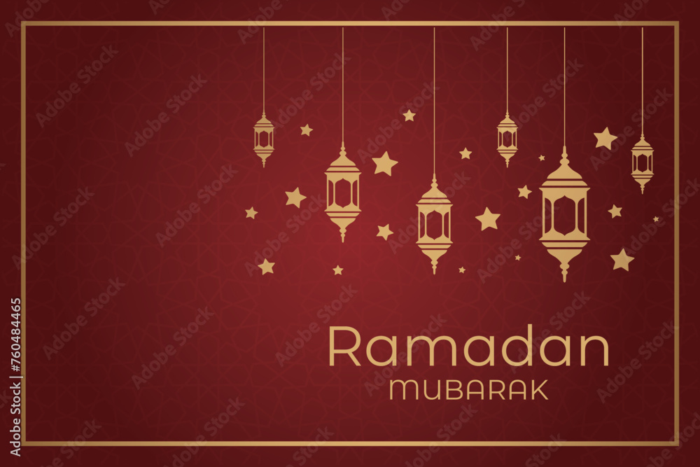 Naklejka premium Vector elegant luxurious ramadan, eid al-fitr, islamic background decorative greeting card