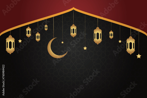 Vector elegant luxurious ramadan, eid al-fitr, islamic background decorative greeting card