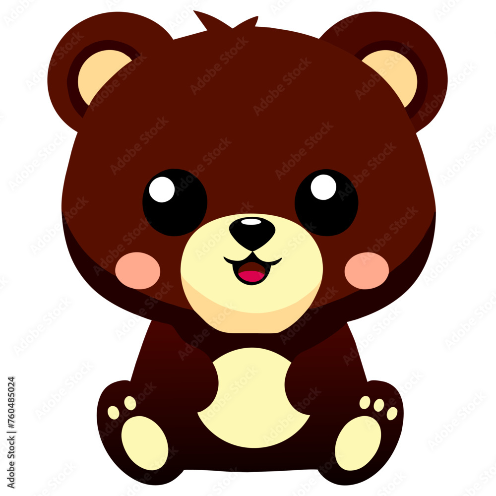 Fototapeta premium trend bear simple Design illustration