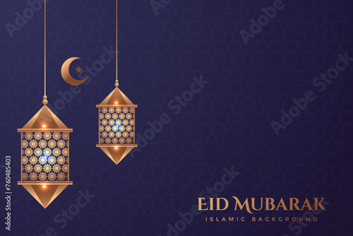 Vector elegant luxurious ramadan, eid al-fitr, islamic background decorative greeting card