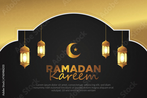Vector elegant luxurious ramadan, eid al-fitr, islamic background decorative greeting card