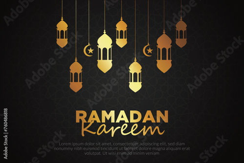 Vector elegant luxurious ramadan, eid al-fitr, islamic background decorative greeting card