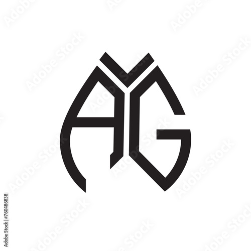 AG letter logo design.AG creative initial AG letter logo design . AG creative initials letter logo concept.