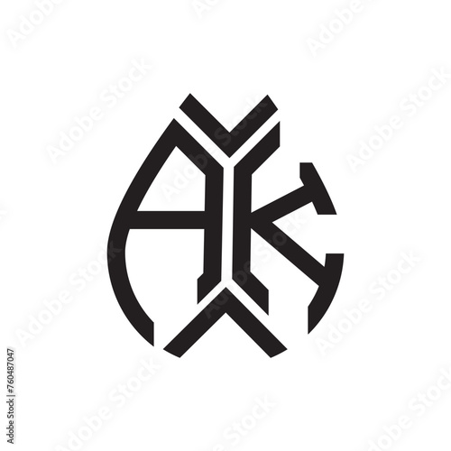 AK letter logo design.AK creative initial AK letter logo design . AK creative initials letter logo concept.