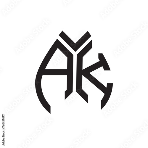 AK letter logo design.AK creative initial AK letter logo design . AK creative initials letter logo concept.