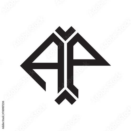AP letter logo design.AP creative initial AP letter logo design . AP creative initials letter logo concept.