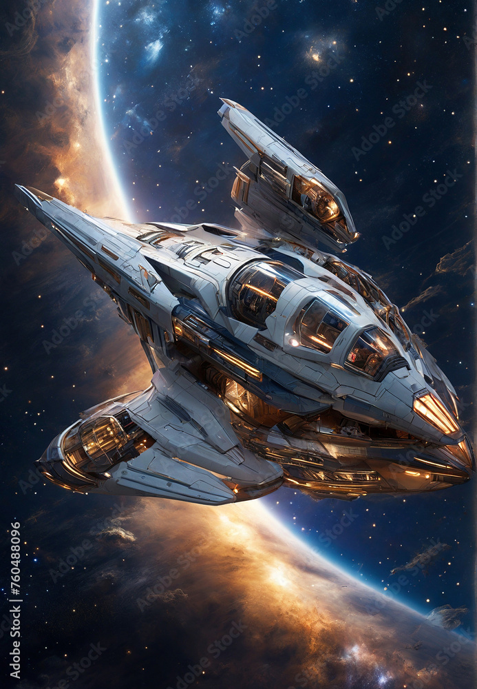 Obraz premium AI Spaceship