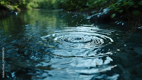 Ripples of Rain: Tranquil Pond's Melody © Huzaifa