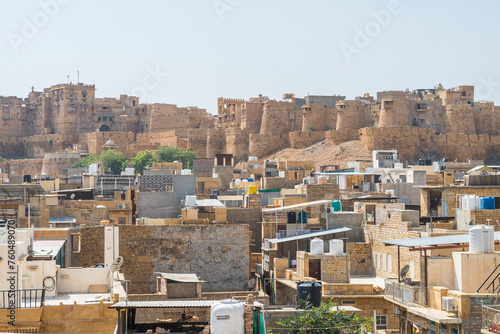 jaisalmer, india. 18th october, 2023: street view of jaisalmer golden city, india © jon_chica