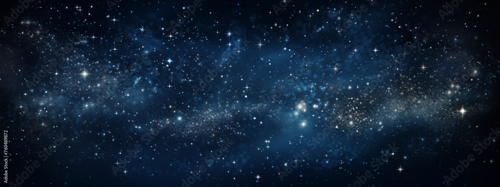 Blue Starfield with Dusty Nebula