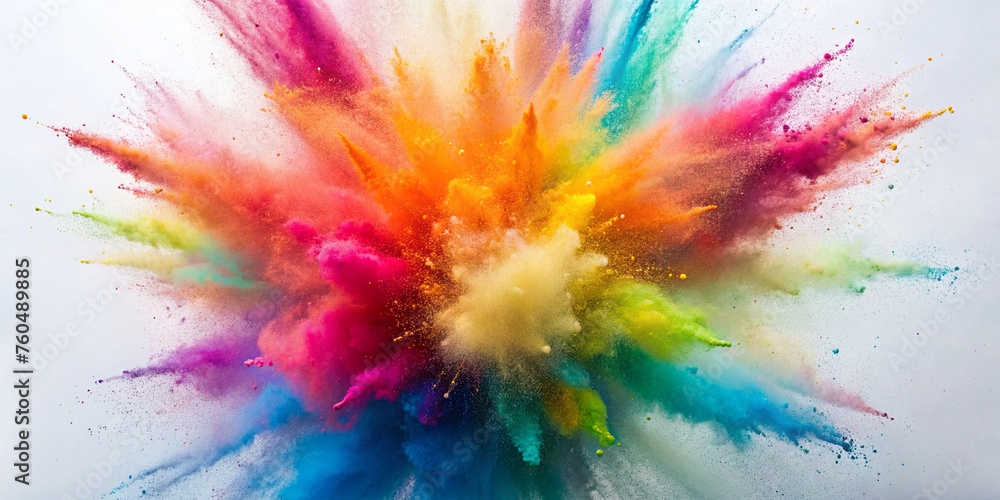 Explosion splash of colorful powder with freeze isolated on background, abstract splatter of colored dust powder.
Explosion splash of colorful powder with freeze isolated on background, abstract splatter of colored dust powder.