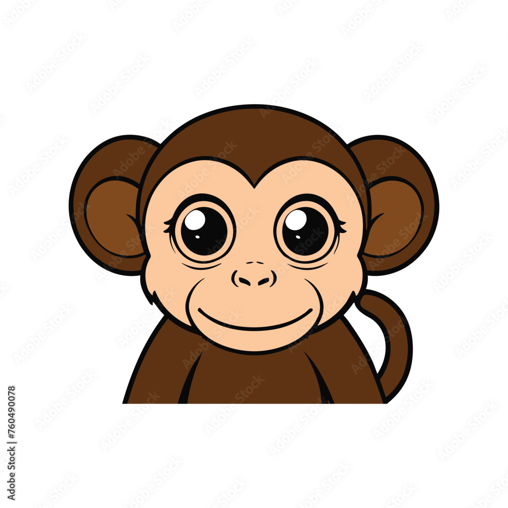 Baby Monkey Vecto Art Illustration Baby Monkey Vecto Art Illustration