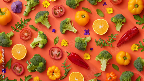 Colorful Array of Assorted Vegetables: A Palette of Nature's Bounty.