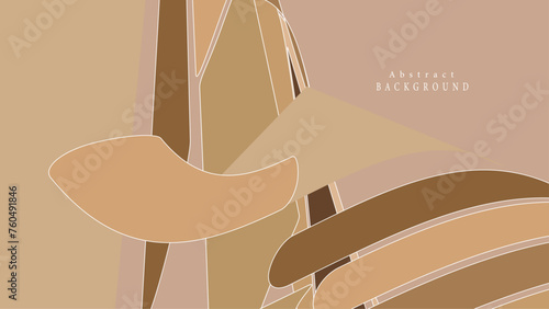 Beige geometric background design. Vector graphic illustration.