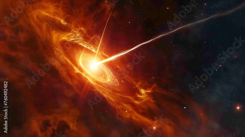 Cosmic Majesty  The Breathtaking Beauty of a Distant Quasar 